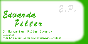 edvarda pilter business card